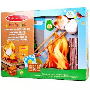 Melissa & Doug Let's Explore Campfire S'mores‎ Play Set w/ 23 Pieces - Ages 3+